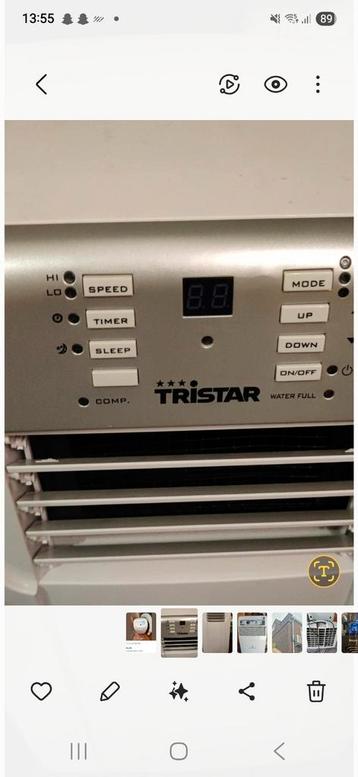 Verrijdbare Tristar airco met passtuk voor raam of deur  beschikbaar voor biedingen