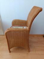 6 Eetkamerstoelen met kussens, Huis en Inrichting, Stoelen, Ophalen, Bruin, Riet of Rotan, Zo goed als nieuw