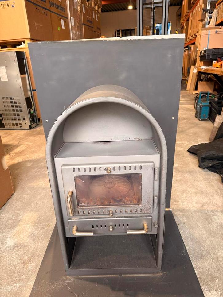 Houtkachel 6kW met accessoires, Huis en Inrichting, Kachels, Gebruikt, Vrijstaand, Houtkachel, Hout, Ophalen