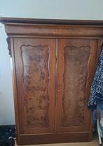 Antieke kast, mahoniehout , kuifkast, ingelegde deuren, Antiek en Kunst, Antiek | Meubels | Kasten, Ophalen