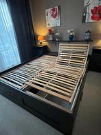 Complete Slaapkamer met electrisch Verstelbaar Bed, Ophalen, Zwart, Tweepersoons, 180 cm