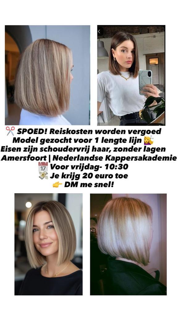 Spoed! Model nodig in Amersfoort, Sieraden, Tassen en Uiterlijk, Uiterlijk | Haarverzorging, Ophalen of Verzenden