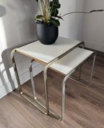 TECTA Bijzettafels - Set van 2x stuks, Minder dan 55 cm, Metaal of Aluminium, Vierkant, Zo goed als nieuw