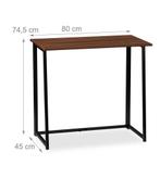 bureau inklapbaar - 74,5x80x45 - metalen frame - bruin-zwart, Huis en Inrichting, Bureaus, Ophalen, Helmond / Someren, Nieuw, Babijhandel@gmail.com