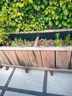 Verrijdbare bloembak groot 1,50 breed bij 50 diep bij 60, Tuin en Terras, Bloembakken en Plantenbakken, Ophalen, Gebruikt, 100 cm of meer