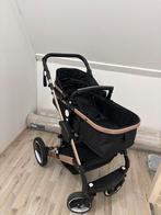 Mooie zwarte kinderwagen, Gebruikt, Kinderwagen, Overige merken, Verstelbare duwstang