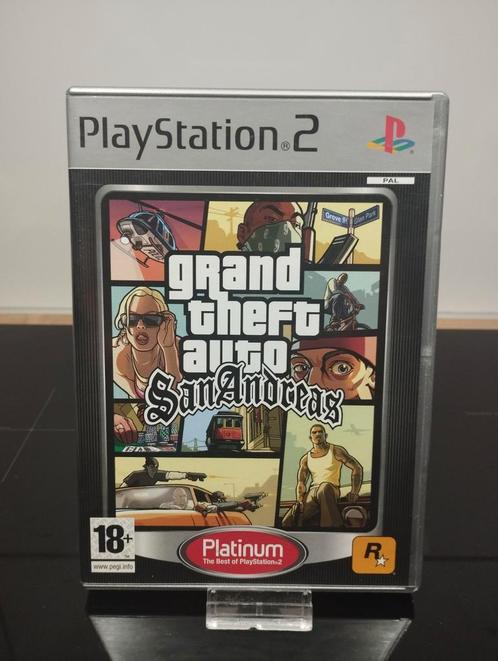 GTA San Andreas PS2 Platinum - Compleet!, Spelcomputers en Games, Games | Sony PlayStation 2, Gebruikt, Avontuur en Actie, 1 speler