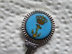 Verzilverd Lepeltje Embleem Koninklijke Marine (porselein), Verzamelen, Verzenden, Verzilverd, Nieuw, Bestek