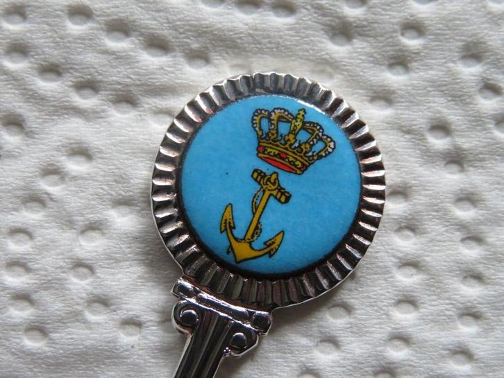 Verzilverd Lepeltje Embleem Koninklijke Marine (porselein), Verzamelen, Porselein, Kristal en Bestek, Nieuw, Bestek, Porselein