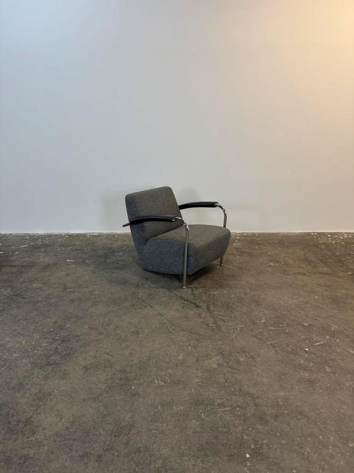 Leolux Scylla grijs, Huis en Inrichting, Fauteuils, Zo goed als nieuw, 75 tot 100 cm, Ophalen