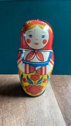 Vintage opwindbaar Matroesjka blik jaren’70, Antiek en Kunst, Ophalen of Verzenden