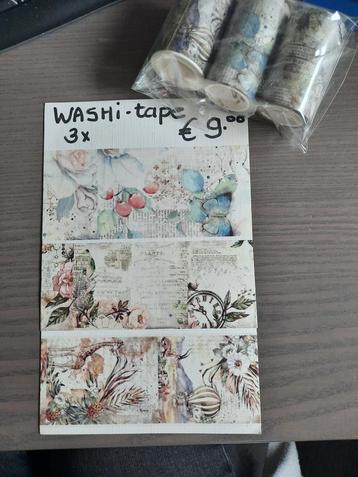 washi tape breed : setje van 3 rollen beschikbaar voor biedingen