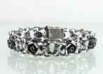 Vintage zilveren armband roosjes Teka Theodor Klotz, Ophalen of Verzenden, Zilver, Armband