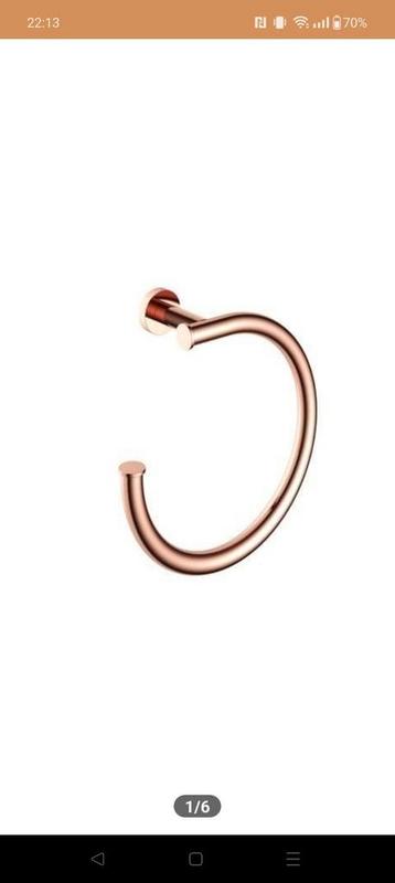 Hotbath Cobber CBA08 handdoekring - roze goud (NIEUW) beschikbaar voor biedingen