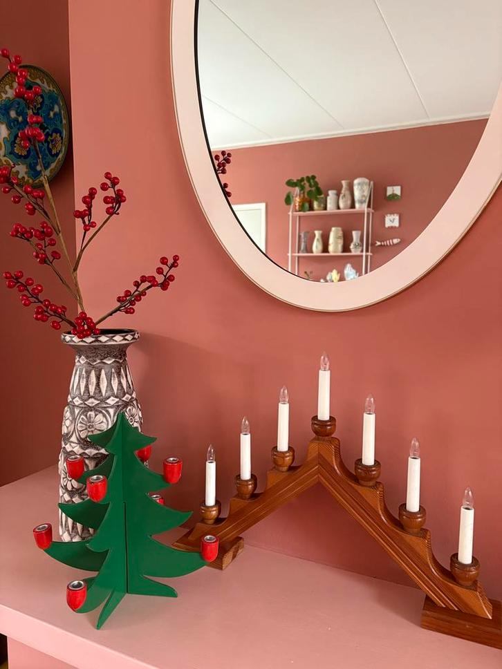 Vintage Houten Kerstverlichting Trappetje, Diversen, Kerst, Ophalen