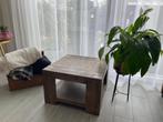 Hoektafel Bassano Acacia hout, Huis en Inrichting, Ophalen, Minder dan 45 cm, Vierkant, 55 tot 75 cm