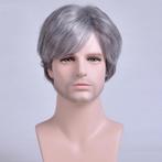 Grijze Heren Pruik Haarstuk Haarstukje Mannen Grijs Haar, Sieraden, Tassen en Uiterlijk, Uiterlijk | Haarverzorging, Verzenden