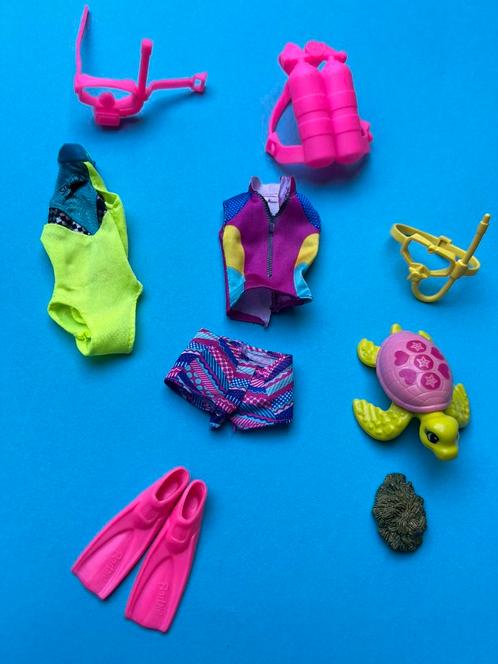 Barbie duikspullen, Verzamelen, Poppen, Zo goed als nieuw, Ophalen of Verzenden