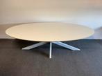Ovale eettafel HPL wit 250x120, Huis en Inrichting, Tafels | Eettafels, Overige materialen, 100 tot 150 cm, 200 cm of meer, Ophalen of Verzenden