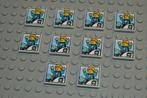 L894 Tegels 2x2 wit foto (pretpark rit) 10 st., Ophalen of Verzenden, Nieuw, Losse stenen, Lego
