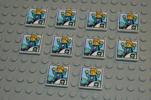 L894 Tegels 2x2 wit foto (pretpark rit) 10 st., Kinderen en Baby's, Speelgoed | Duplo en Lego, Nieuw, Lego, Losse stenen, Ophalen of Verzenden