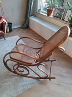 Thonet Stijl Schommelstoel Cognac Echt Hout, Ophalen, Gebruikt, Bruin, Thonet