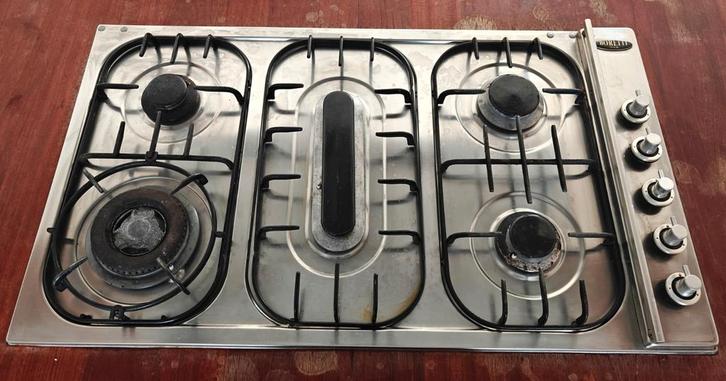 Boretti kookplaat 5 gas pitten, Witgoed en Apparatuur, Fornuizen, Gebruikt, Inbouw, Gas, 5 kookzones of meer, Minder dan 85 cm