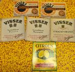 Zeldzame Wed. Visser Apeldoorn limonade likeur etiketten, Verzamelen, Ophalen of Verzenden, Gebruikt, Overige typen