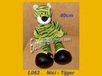 L062 tijger - Nici : groen (40cm), Kinderen en Baby's, Overige typen, Zo goed als nieuw, Ophalen
