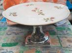 taartplateau/ vlaaischotel/ porseleinen schaal/ rozen, Ophalen of Verzenden