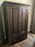 Donker Eiken Wandkastje - 2 Deuren & 2 Lades, Huis en Inrichting, Kasten | Kledingkasten, Ophalen, 100 tot 150 cm, Eikenhout, 50 tot 100 cm