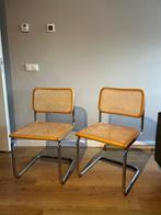 Marcel Breuer Thonet replica buisframe webbing stoel, Huis en Inrichting, Stoelen, Ophalen, Gebruikt, Twee, Bruin