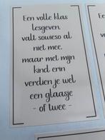 Wijn etiket voor afscheid collega, Hobby en Vrije tijd, Feestartikelen, Ophalen of Verzenden, Nieuw, Versiering, Overige