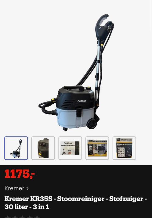 Kremer KR35S Stoom,Nat enDroogstofzuiger!Zo goed als nieuw!, Doe-het-zelf en Verbouw, Reinigingsmachines, Zo goed als nieuw, Overige typen