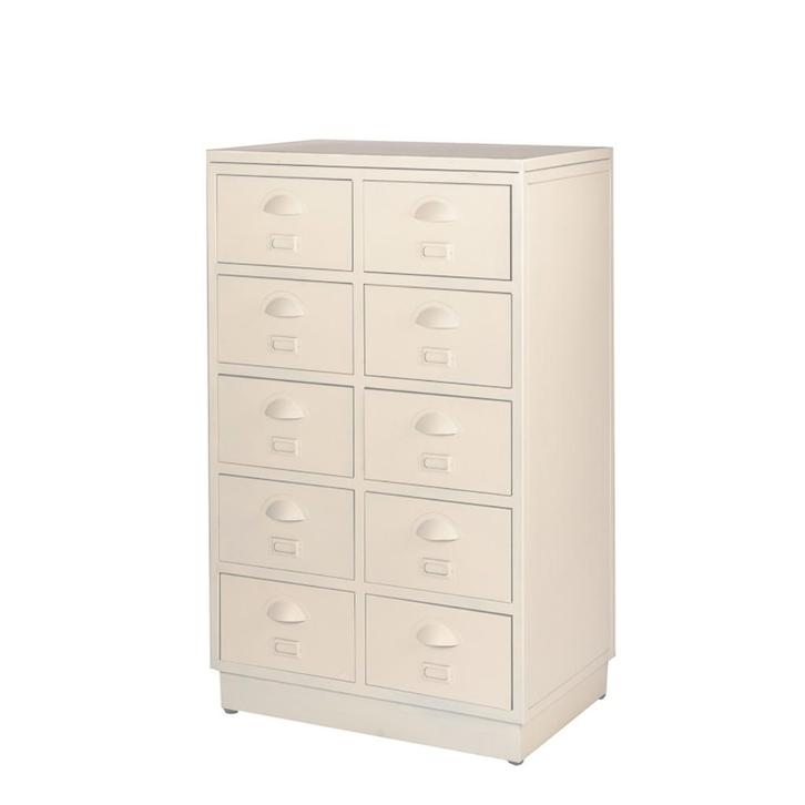 Vintage Ladekast IJzer Retro Refurbished  Metalen Ladekast, Huis en Inrichting, Kasten | Ladekasten, Nieuw, Minder dan 100 cm