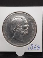Rijksdaalder 1869 koning Willem III, Postzegels en Munten, Munten | Nederland, Koning Willem III, Zilver, Ophalen of Verzenden
