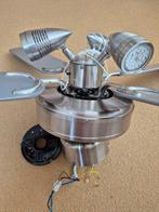 Ventilator met Verlichting - Gebruikt, Huis en Inrichting, Lampen | Plafondlampen, Ophalen, Gebruikt, Metaal, Modern