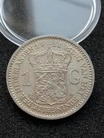 Prachtige Gulden 1911, 1 gulden, Zilver, Ophalen of Verzenden, Koningin Wilhelmina