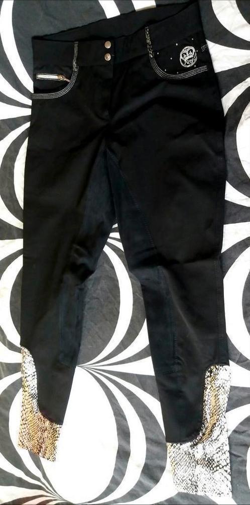 Chique Bling glitter rijbroek 44 nieuw zwart zilver, Dieren en Toebehoren, Paardrijkleding, Nieuw, Dames, Onderkleding, Dressuur