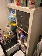 Witte Kallax, Huis en Inrichting, Kasten | Boekenkasten, Ophalen, Gebruikt, Minder dan 100 cm, Met lade(s)