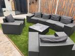 Loungeset met kussens, Tuin en Terras, Tuinsets en Loungesets, 6 zitplaatsen, Kunststof, Bank, Gebruikt