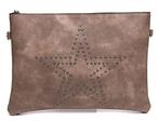 Festivaltas star studs bruin, Verzenden, Nieuw, Bruin