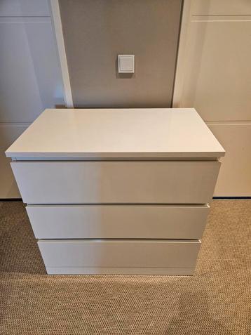 Ikea ladekast Malm hoogglans wit