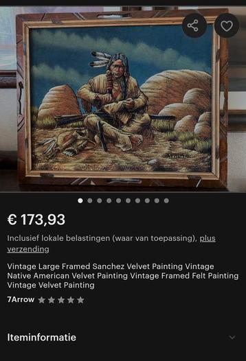 indianen schilderij op een doek beschikbaar voor biedingen