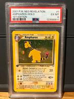 Ampharos 1st Edition PSA 6, Ophalen of Verzenden, Gebruikt, Losse kaart, Foil