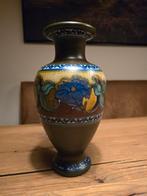 Art Nouveau Plateel Vaas - Zuid-Gouda, Decor Zomer, Ophalen of Verzenden