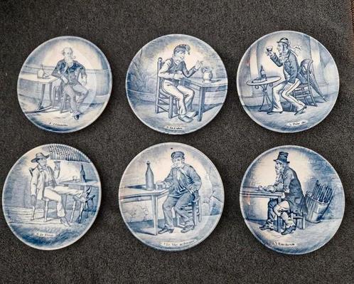 6 vintage Royal Sphinx by Boch Delfts Holland boterbordjes, Antiek en Kunst, Antiek | Schalen, Ophalen