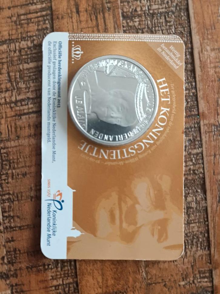 Zwaar verzilverd Konings Tientje 2013, Postzegels en Munten, Munten | Nederland, Losse munt, Euro's, Koningin Beatrix, Zilver