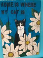 Schilderij op houten panelen., Ophalen of Verzenden