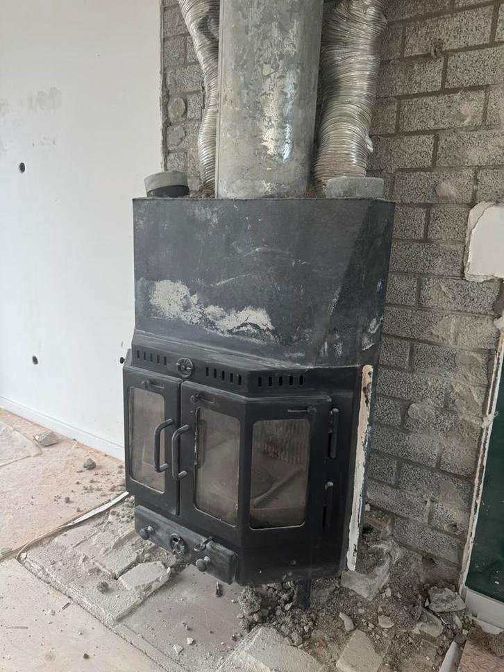 Barbas inbouw haard houtkachel open haard buiten haard, Huis en Inrichting, Haarden, Gebruikt, Houthaard, Ophalen